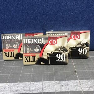 3 Maxell XLII 90 HIGH Bias Audio Cassette Tape Japan